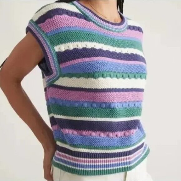 Marine Layer Tops - NWT Marine Layer Rory Crochet Vest, Sz - Lg